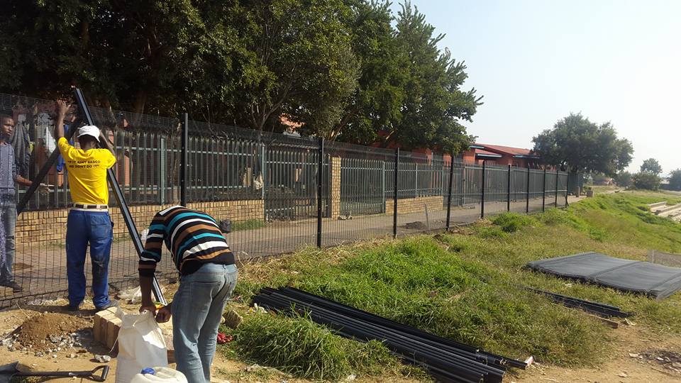 Clear View Fence Tembisa municipal park Fence installation for municipality