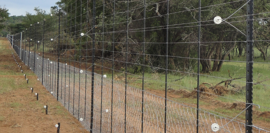Game-fence Wildlife fence installed